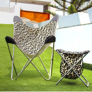 Silla Puf Modelo Leopardo